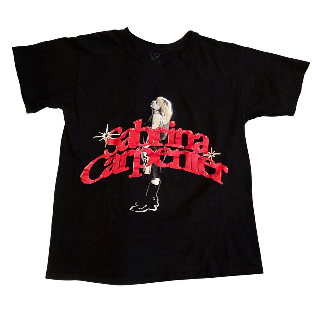 Sabrina Carpenter Short n Sweet Tour Graphic T-Shirt Black Small‎